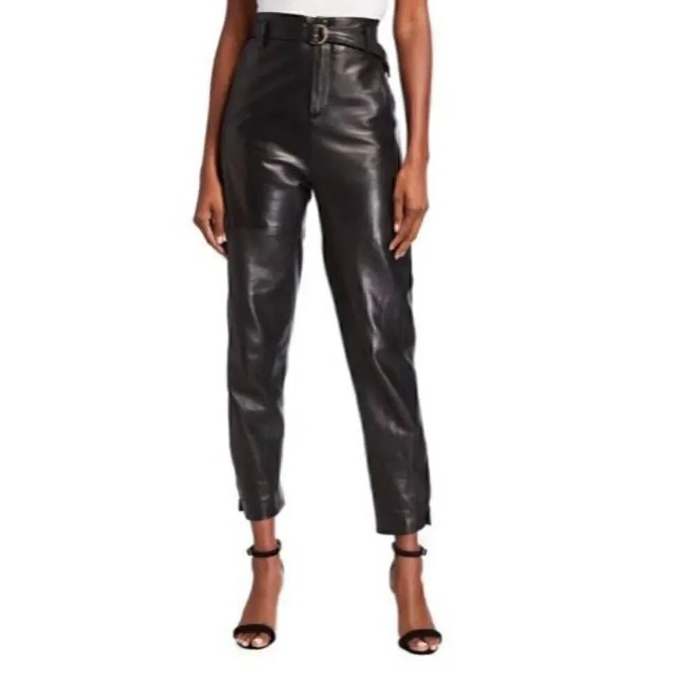 St. John Soft Black Leather Made in Italy NWT Size 8